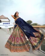 Wedding Special Beautiful Zarkan Cording Work Banarasi Silk Bridal Lehenga Choli Sets