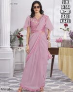 Designer Collection Of Eleven Designs Premium Shimmer Georgette And Fancy Drape Sarees