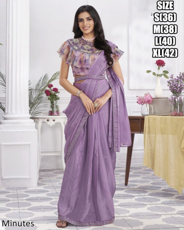 Designer Collection Of Eleven Designs Premium Shimmer Georgette And Fancy Drape Sarees