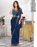 Designer Collection Of Eleven Designs Premium Shimmer Georgette And Fancy Drape Sarees