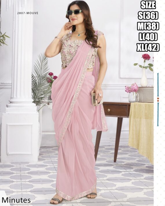 Designer Collection Of Eleven Designs Premium Shimmer Georgette And Fancy Drape Sarees