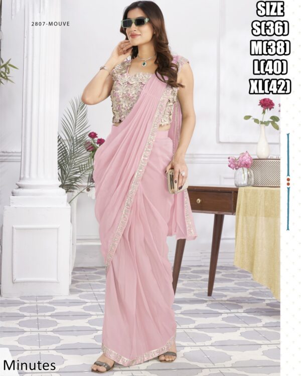 Designer Collection Of Eleven Designs Premium Shimmer Georgette And Fancy Drape Sarees