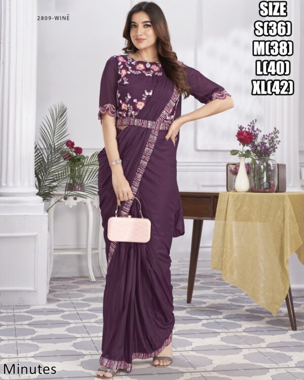 Designer Collection Of Eleven Designs Premium Shimmer Georgette And Fancy Drape Sarees