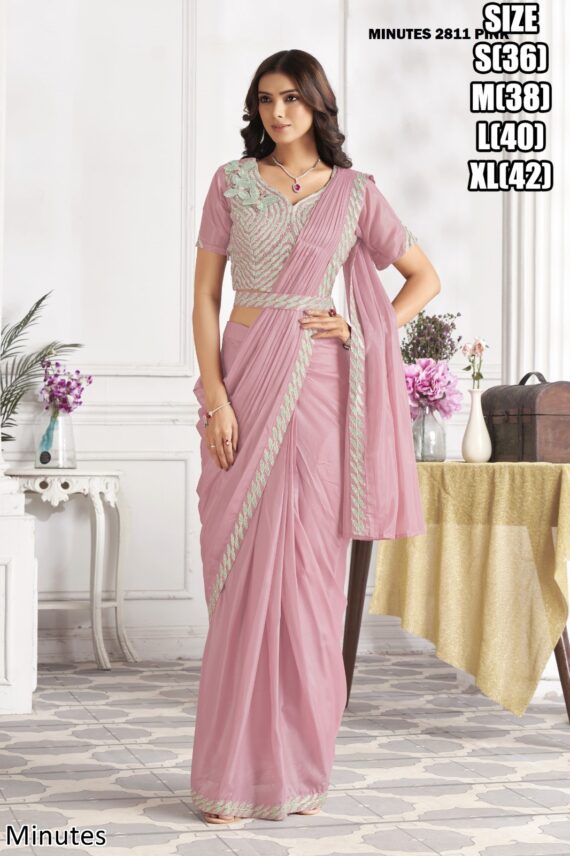 Designer Collection Of Eleven Designs Premium Shimmer Georgette And Fancy Drape Sarees
