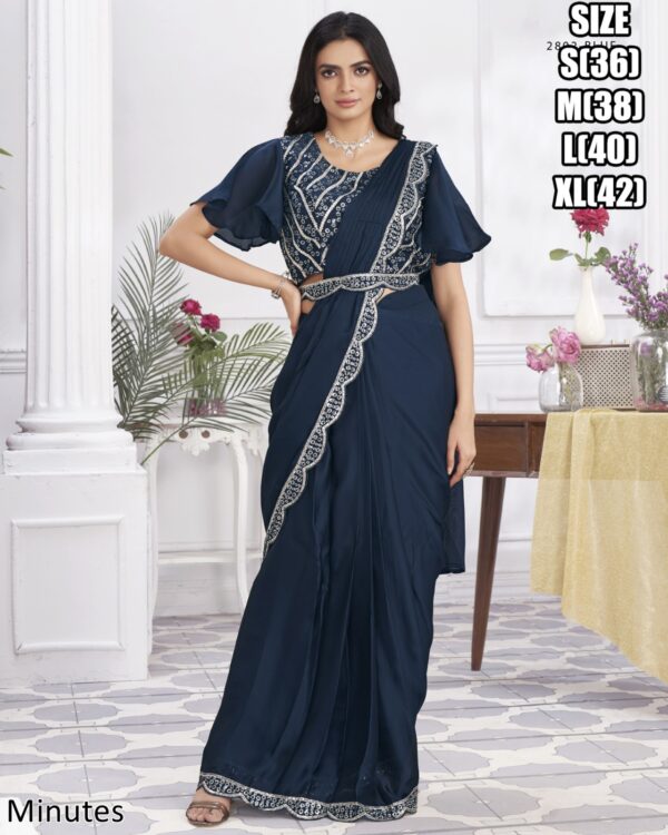Designer Collection Of Eleven Designs Premium Shimmer Georgette And Fancy Drape Sarees