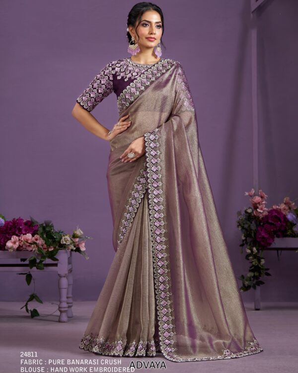 We Have Scintillating Collection Of Party Wear Designer Un-Stitch Sarees