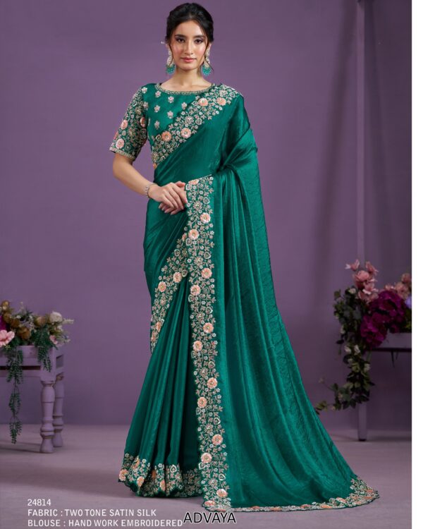 We Have Scintillating Collection Of Party Wear Designer Un-Stitch Sarees