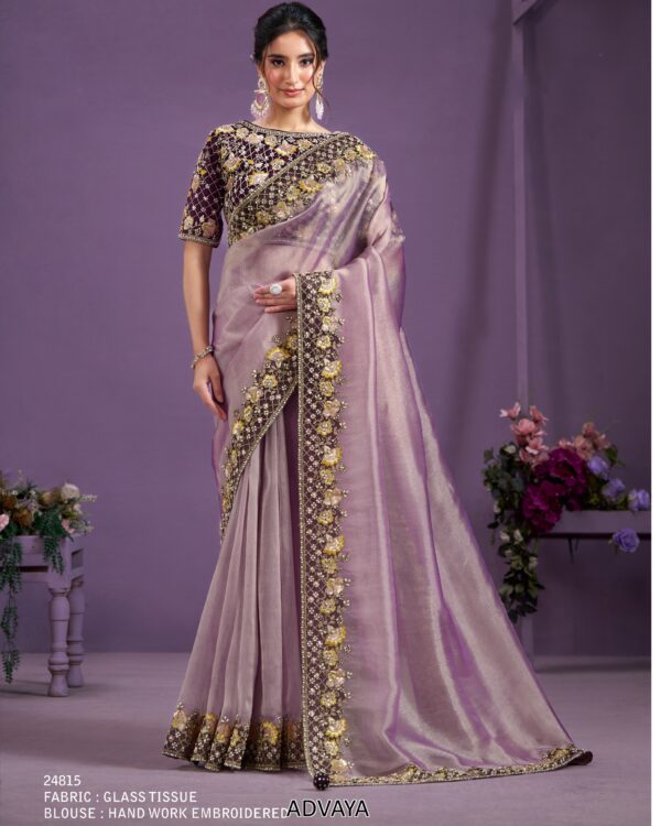 We Have Scintillating Collection Of Party Wear Designer Un-Stitch Sarees