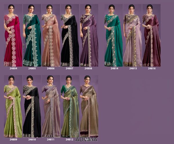We Have Scintillating Collection Of Party Wear Designer Un-Stitch Sarees