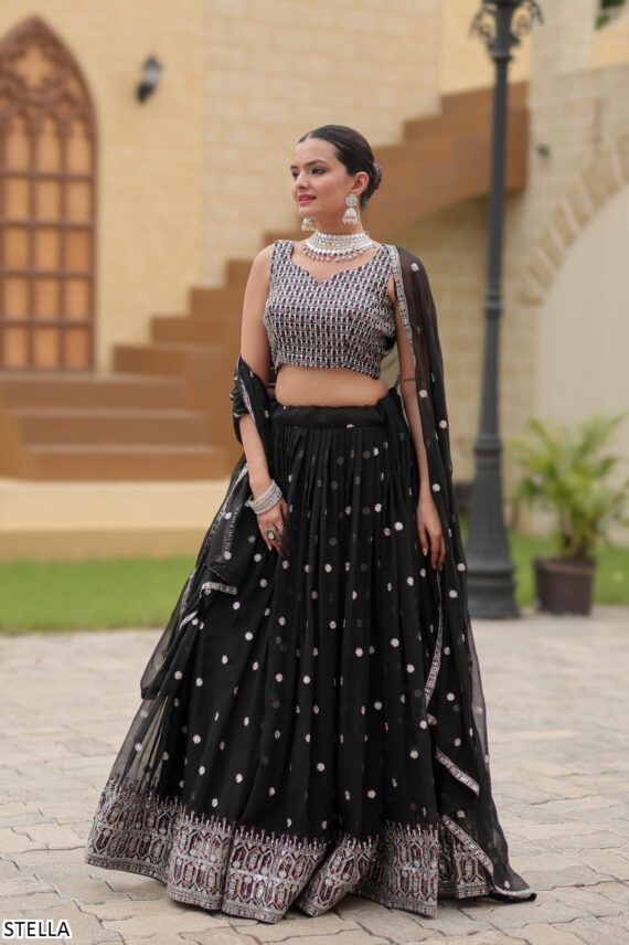 Exclusive Ethnic Style On Your Special Occasion With Semi-Stitch Party Wear Lehenga Choli
