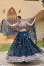 Exclusive Ethnic Style On Your Special Occasion With Semi-Stitch Party Wear Lehenga Choli