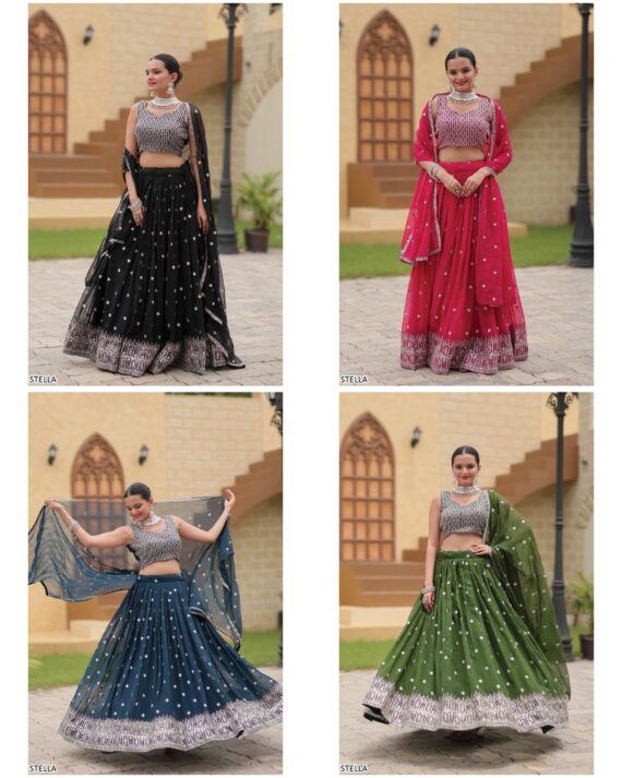 Exclusive Ethnic Style On Your Special Occasion With Semi-Stitch Party Wear Lehenga Choli