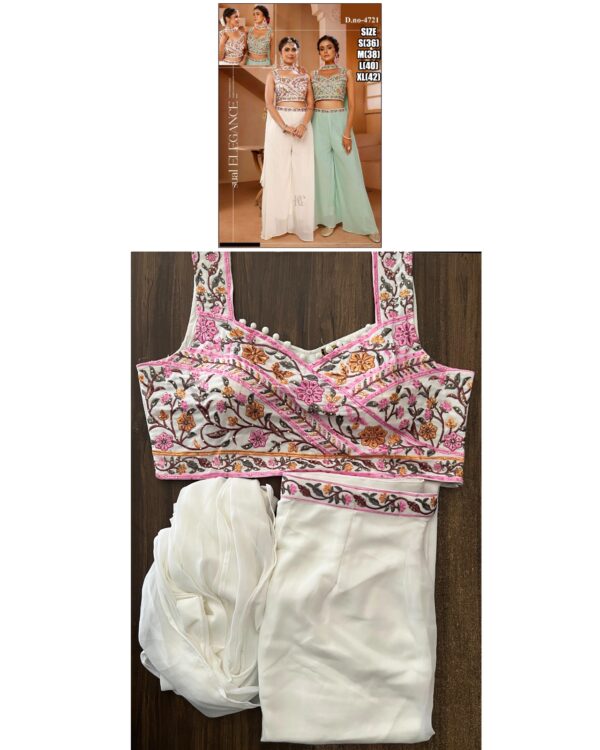 Get Ready To Elevate Your Wardrobe With A Vibrant Colors And Designs Of Crop Top, Plazo And Koti Sets