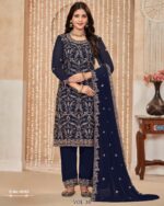 Go For Festive Glam! Buy Rich Fabric, Bold Colors And Dazzling Embroidery Work On Straight Salwar Suits