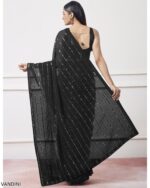 New Party Wear Sequence Embroidered Fancy Designer Saree With Un-Stitched Blouse