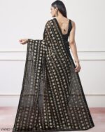 New Party Wear Sequence Embroidered Fancy Designer Saree With Un-Stitched Blouse
