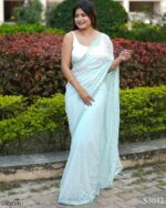 New Party Wear Sequence Embroidered Fancy Designer Saree With Un-Stitched Blouse