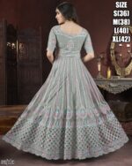 Delightful Embroidered Anarkali Gown With Net Dupatta For Women