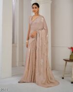 Indian Designer Ethnic Wear Saree With Un-Stitched Blouse For Elegant Parties