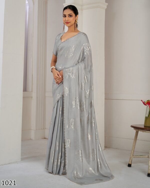 Indian Designer Ethnic Wear Saree With Un-Stitched Blouse For Elegant Parties