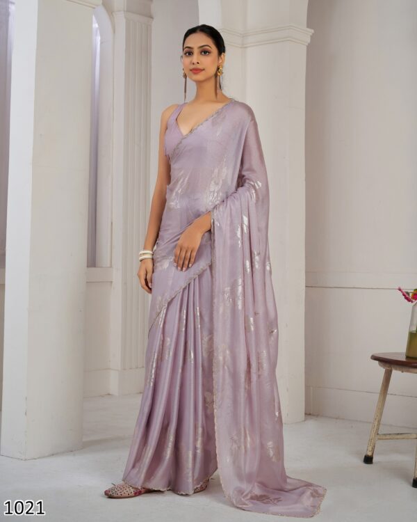 Indian Designer Ethnic Wear Saree With Un-Stitched Blouse For Elegant Parties