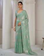 Indian Designer Ethnic Wear Saree With Un-Stitched Blouse For Elegant Parties