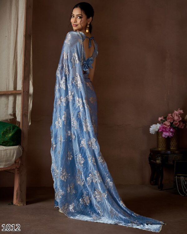 Our Premium And Authentic Partywear Designer Un-Stitched Saree Collection 2024