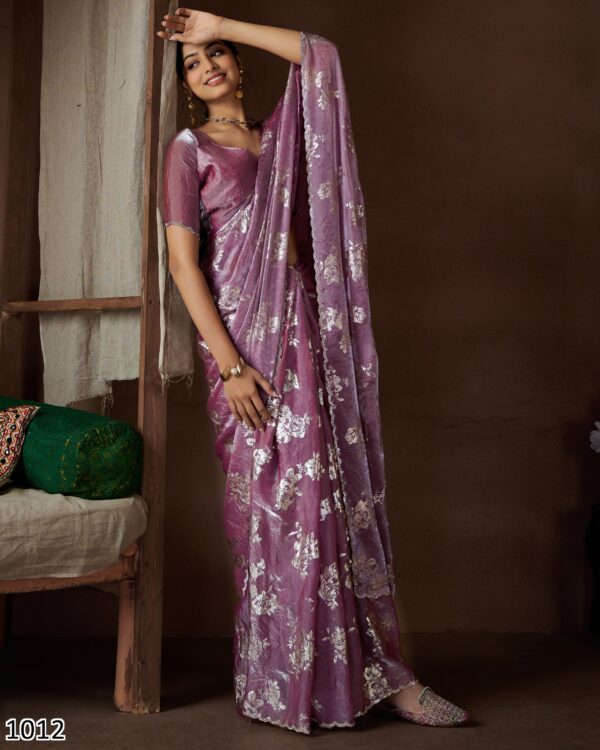 Our Premium And Authentic Partywear Designer Un-Stitched Saree Collection 2024