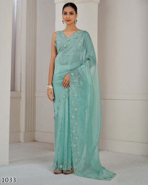 We Bring You The Finest Partywear Designer Organza Saree Collection Of Women