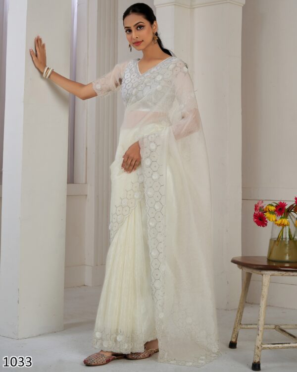 We Bring You The Finest Partywear Designer Organza Saree Collection Of Women