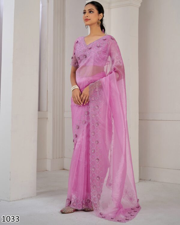 We Bring You The Finest Partywear Designer Organza Saree Collection Of Women