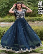Buy Elegant Designer Full Length Gown Dress With Sequins & Embellishments Perfect for Special Occasions