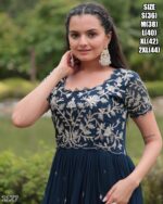 Buy Elegant Designer Full Length Gown Dress With Sequins & Embellishments Perfect for Special Occasions