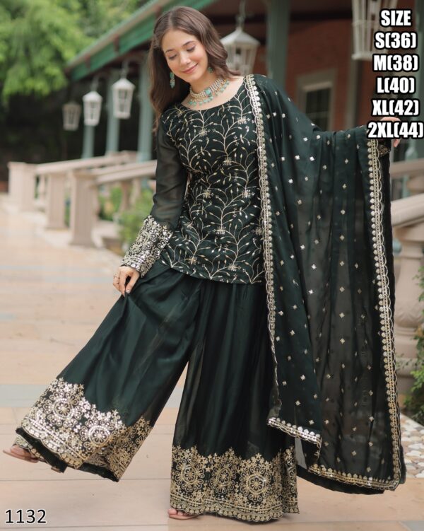 Ready To Wear Top With Plazo Suits In Attractive Colors Is Perfect For Any Festival