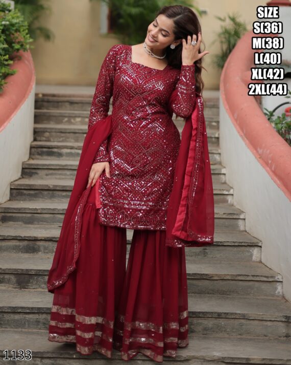 Choose From Our Stunning Readymade Sharara Suit Collections Of Beautiful Worked
