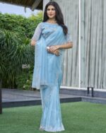 Buy From The Collection Of Un-Stitched Sarees With Blouses In Latest Designs And Patterns Online