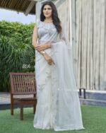 Buy From The Collection Of Un-Stitched Sarees With Blouses In Latest Designs And Patterns Online