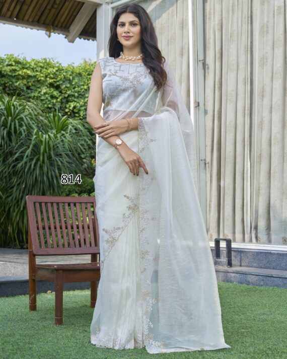 Buy From The Collection Of Un-Stitched Sarees With Blouses In Latest Designs And Patterns Online