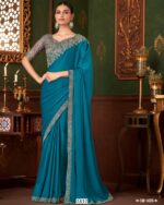 Beautiful Partywear Stylish Saree With Un-Stitched Blouse Piece For Women