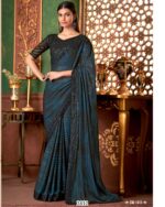 Beautiful Partywear Stylish Saree With Un-Stitched Blouse Piece For Women