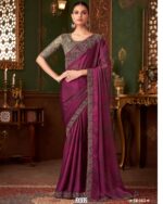 Beautiful Partywear Stylish Saree With Un-Stitched Blouse Piece For Women