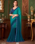 Beautiful Partywear Stylish Saree With Un-Stitched Blouse Piece For Women