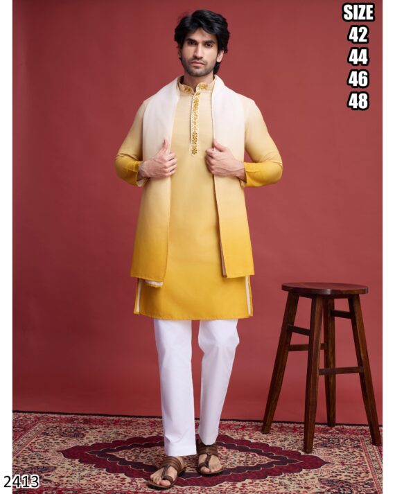 Illuminate Your Presence With Our Enchanting Kurta Set Meticulously Tailored For Wedding Celebrations