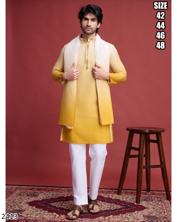 Illuminate Your Presence With Our Enchanting Kurta Set Meticulously Tailored For Wedding Celebrations