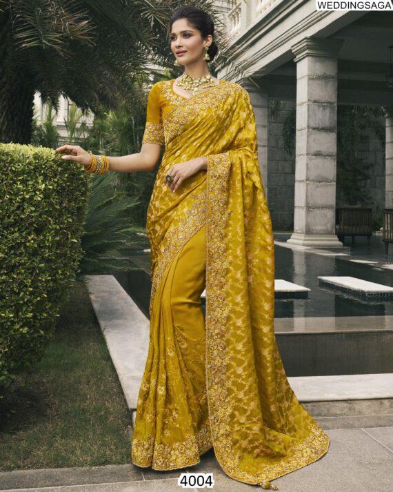 Mesmerizing Sarees For Weddings Are Available In Various Designs And Blouse Patterns