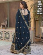 Mesmerise Everyone With This Designer Gown In Georgette Fabric, It Is Ideal For Wedding Or Parties