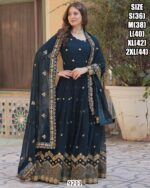 Mesmerise Everyone With This Designer Gown In Georgette Fabric, It Is Ideal For Wedding Or Parties