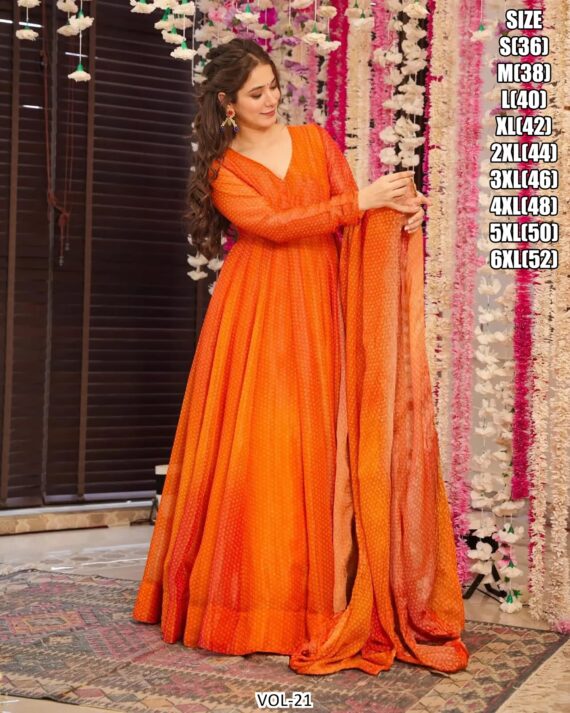 Shop From A Wide Choice Of Women Full Flared Gown Sets From Ethnicrang