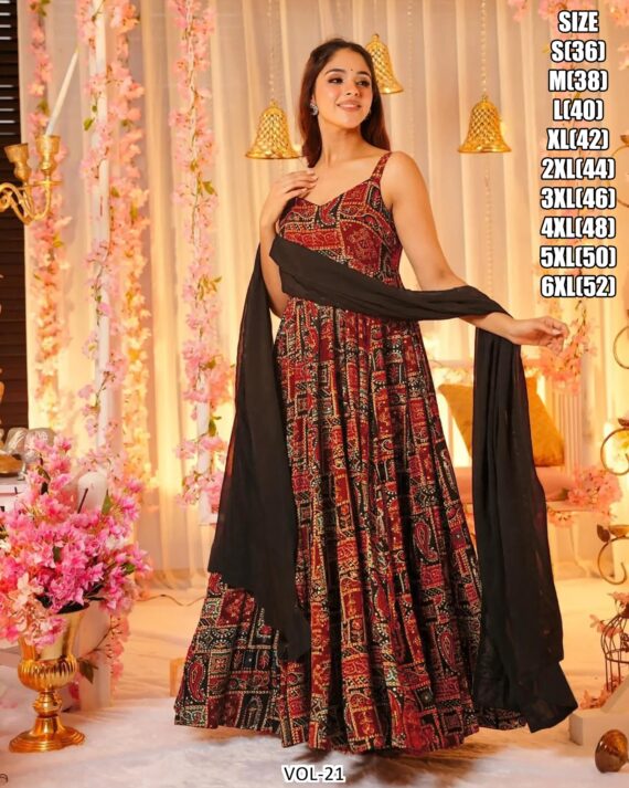 Shop From A Wide Choice Of Women Full Flared Gown Sets From Ethnicrang