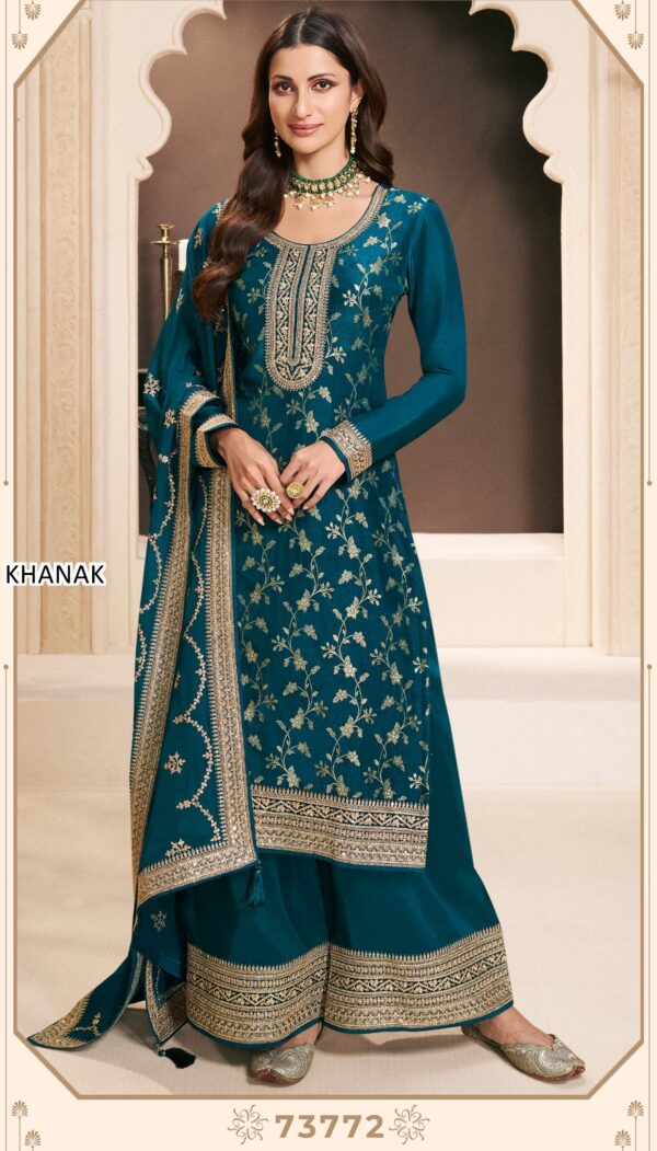 Online Shopping For Un-Stitched Plazo Suits In Attractive Colours Is Perfect For Any Festivals
